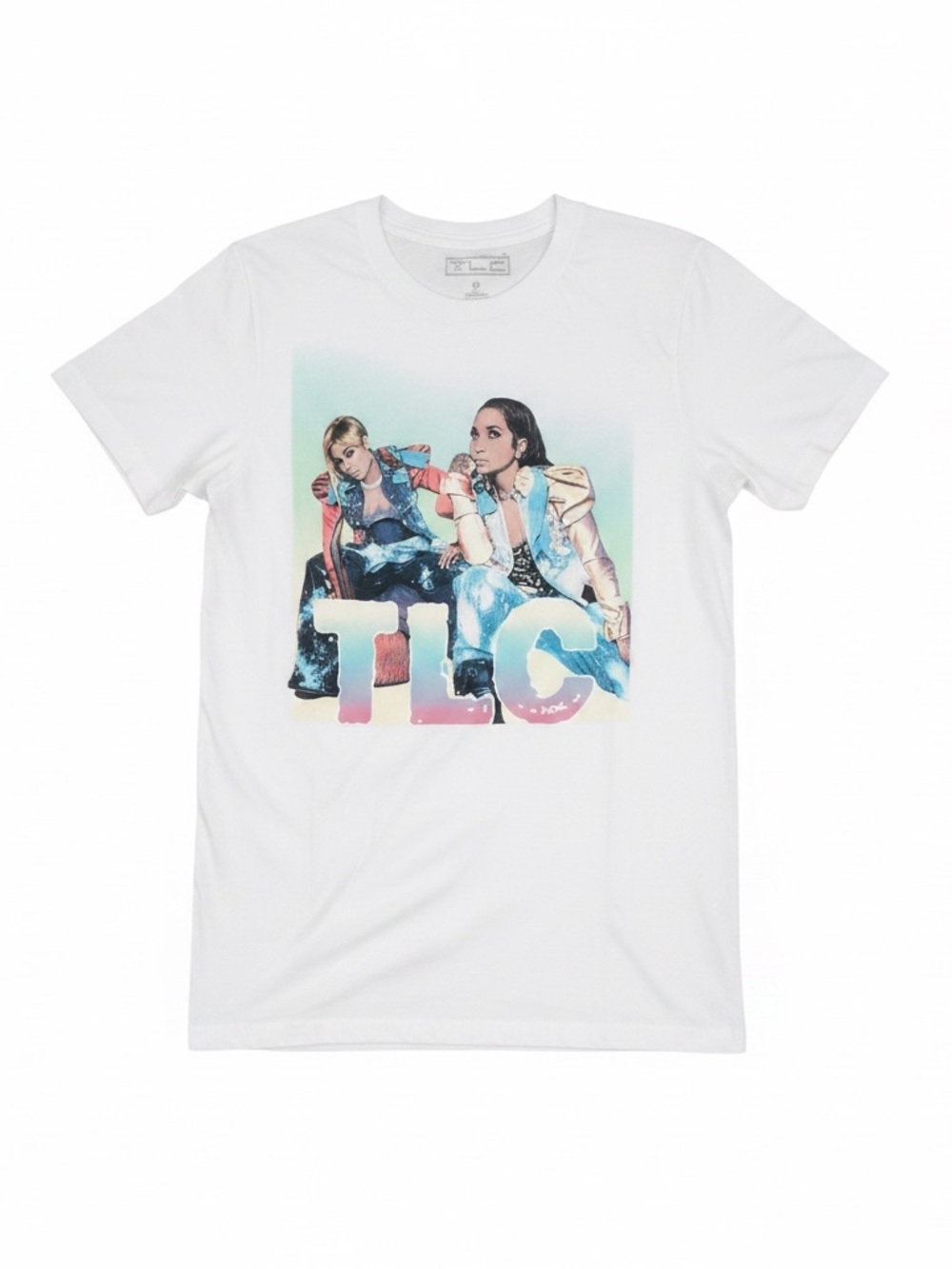 New Official TLC Women’s Small White Graphic T-Shirt